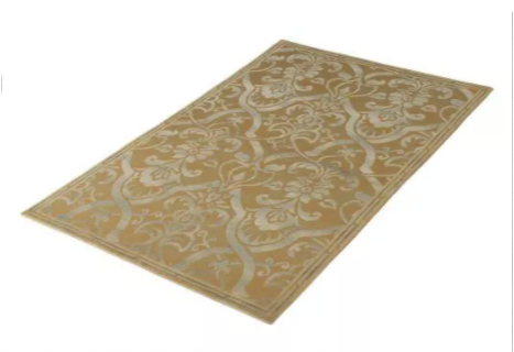 Rug & Kilim's Italian Style Floral Rug In Beige-Brown And Gray Floral Trellis Pattern