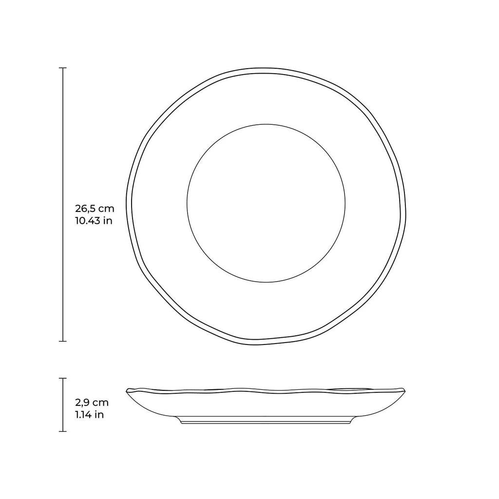 Chromium Dinner Plates, Set of 6 - (10.43")