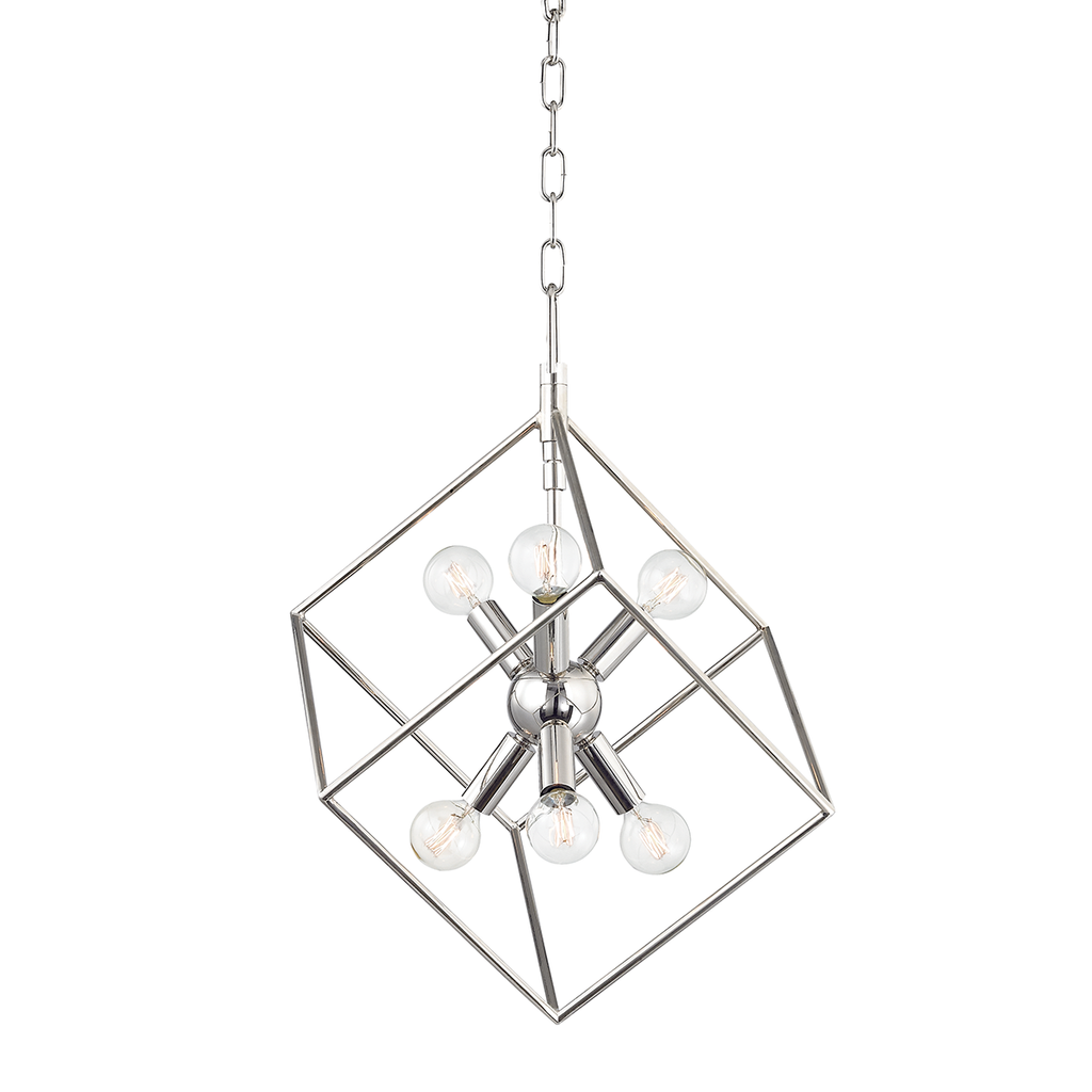 Roundout Pendant 20" - Polished Nickel