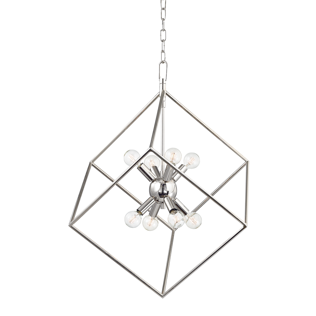 Roundout Pendant 27" - Polished Nickel