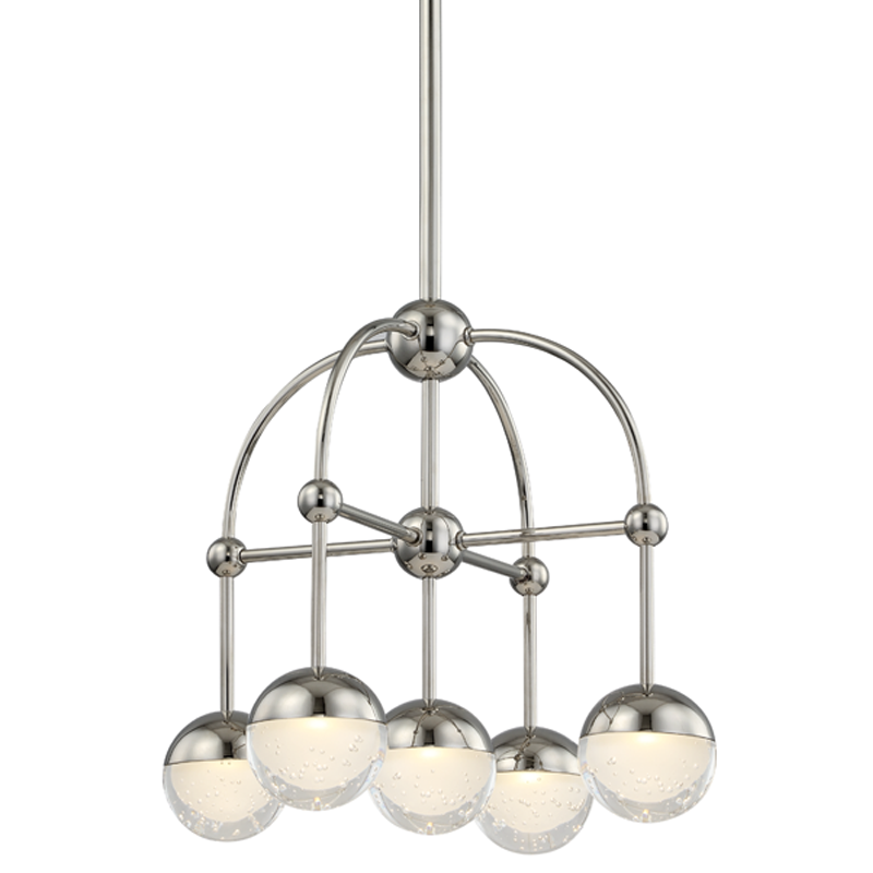 Boca Chandelier 15" - Polished Nickel