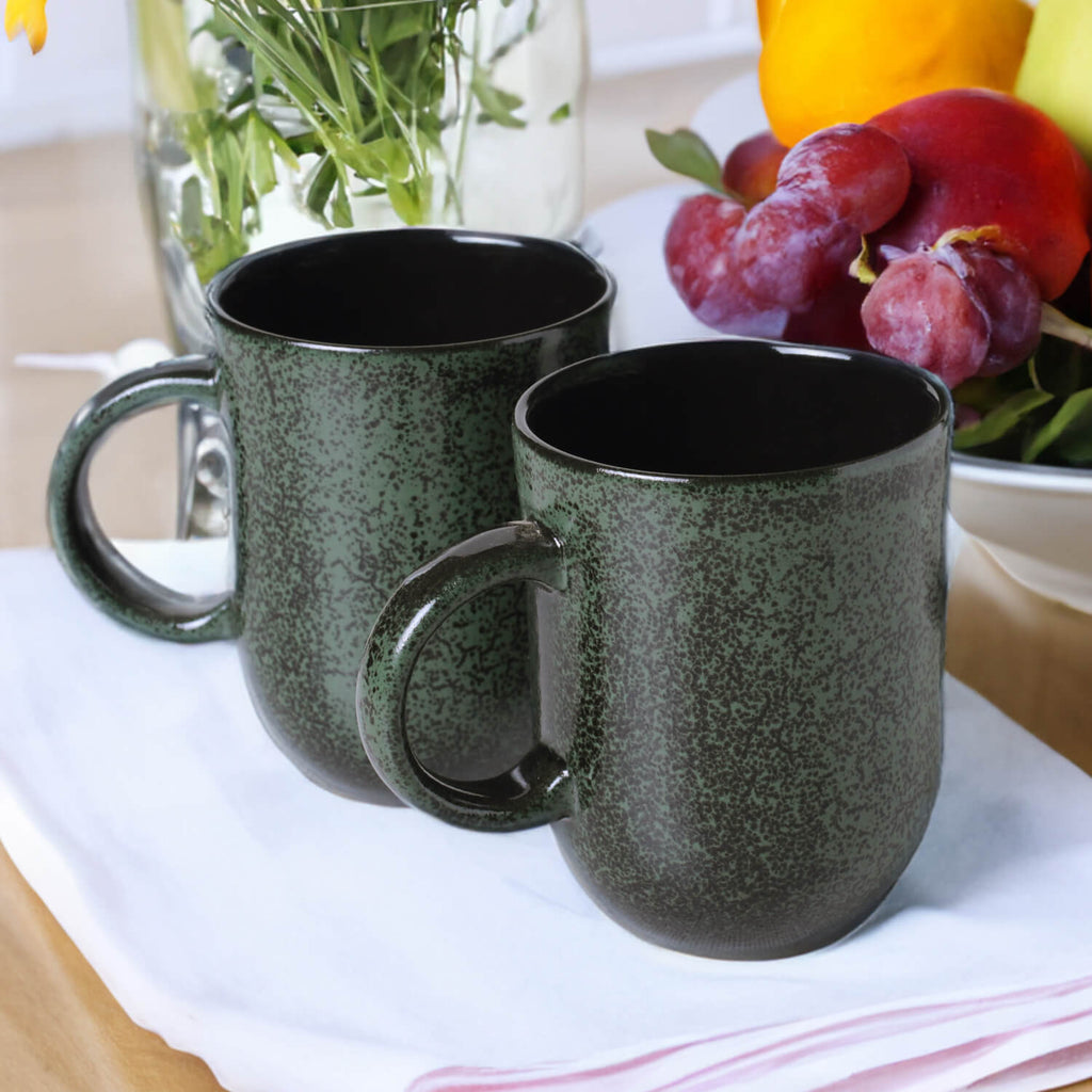 Greenery Coup Mugs, Set of 4