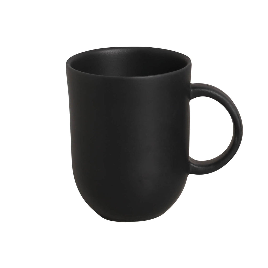 Matte Black Coup Mugs, Set of 4