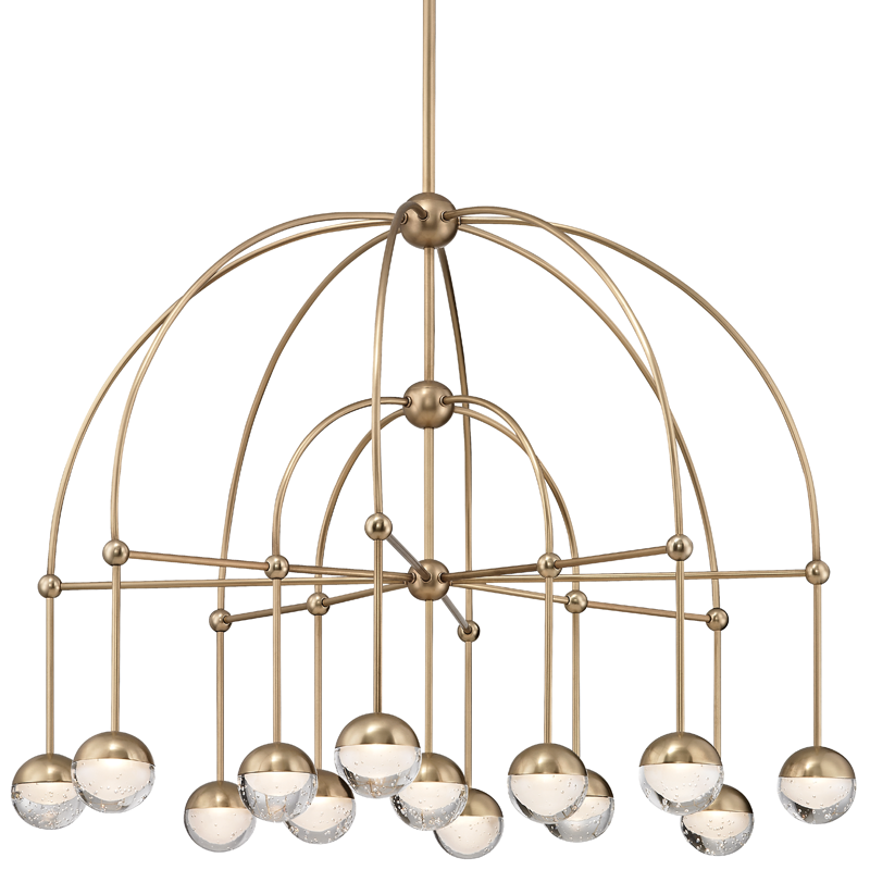 Boca Chandelier 30" - Aged Brass