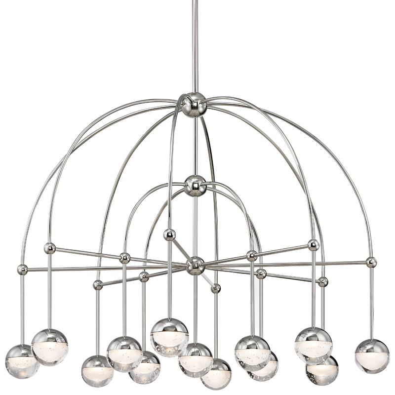 Boca Chandelier 30" - Polished Nickel