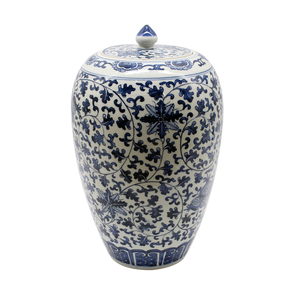 Blue and White Pomegranate Ginger Jar