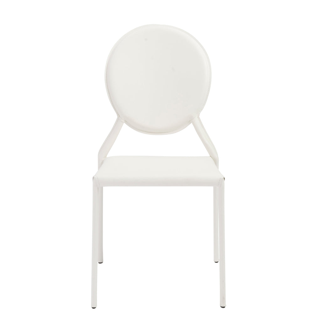 Isabella Stacking Side Chair - White,Set of 2
