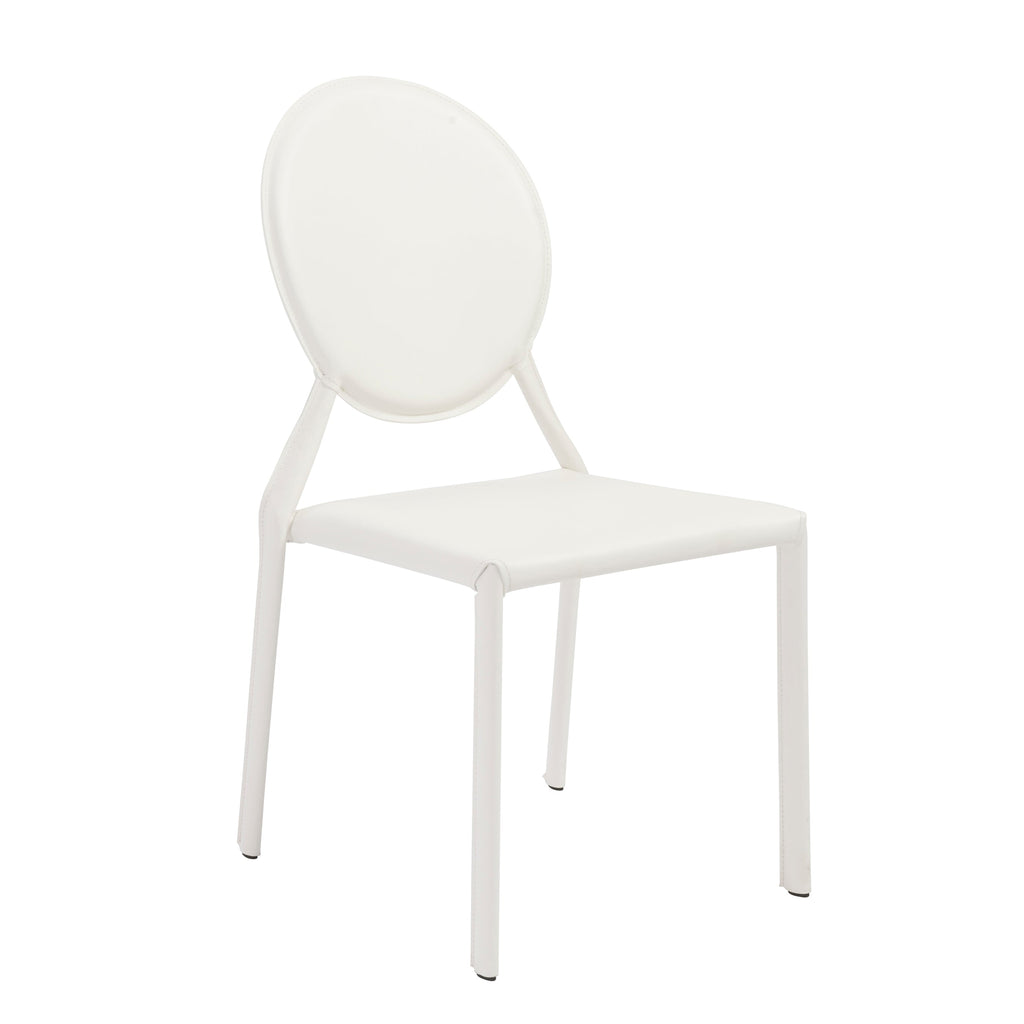 Isabella Stacking Side Chair - White,Set of 2