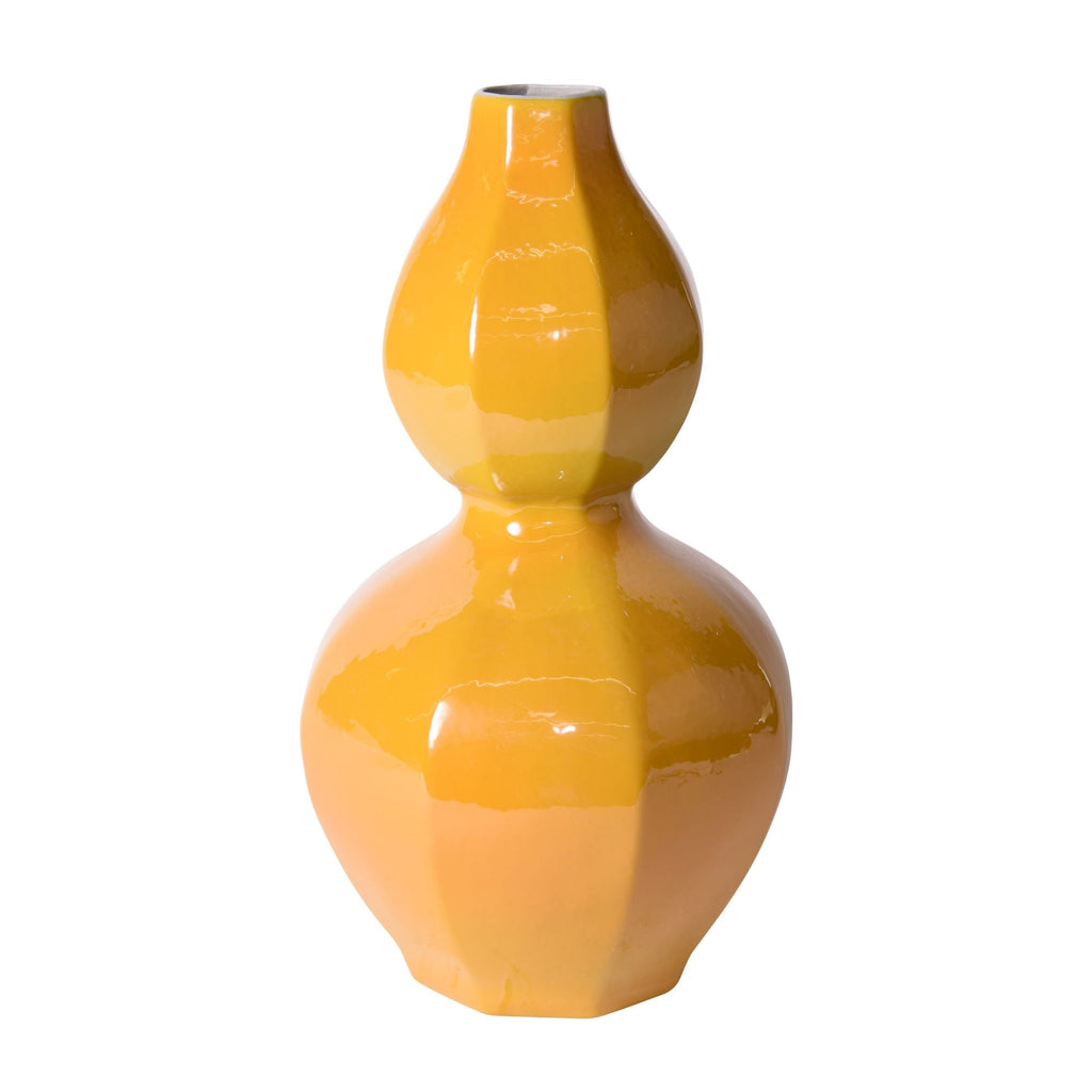 Hex Gourd Vase Imperial Yellow