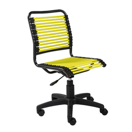 Allison Bungie Flat Low Back Office Chair - Green,Graphite Frame