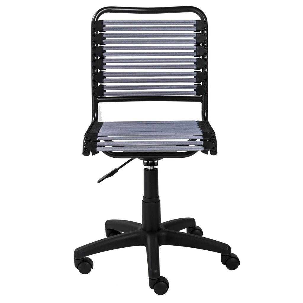 Allison Bungie Flat Low Back Office Chair - Light Grey,Graphite Frame