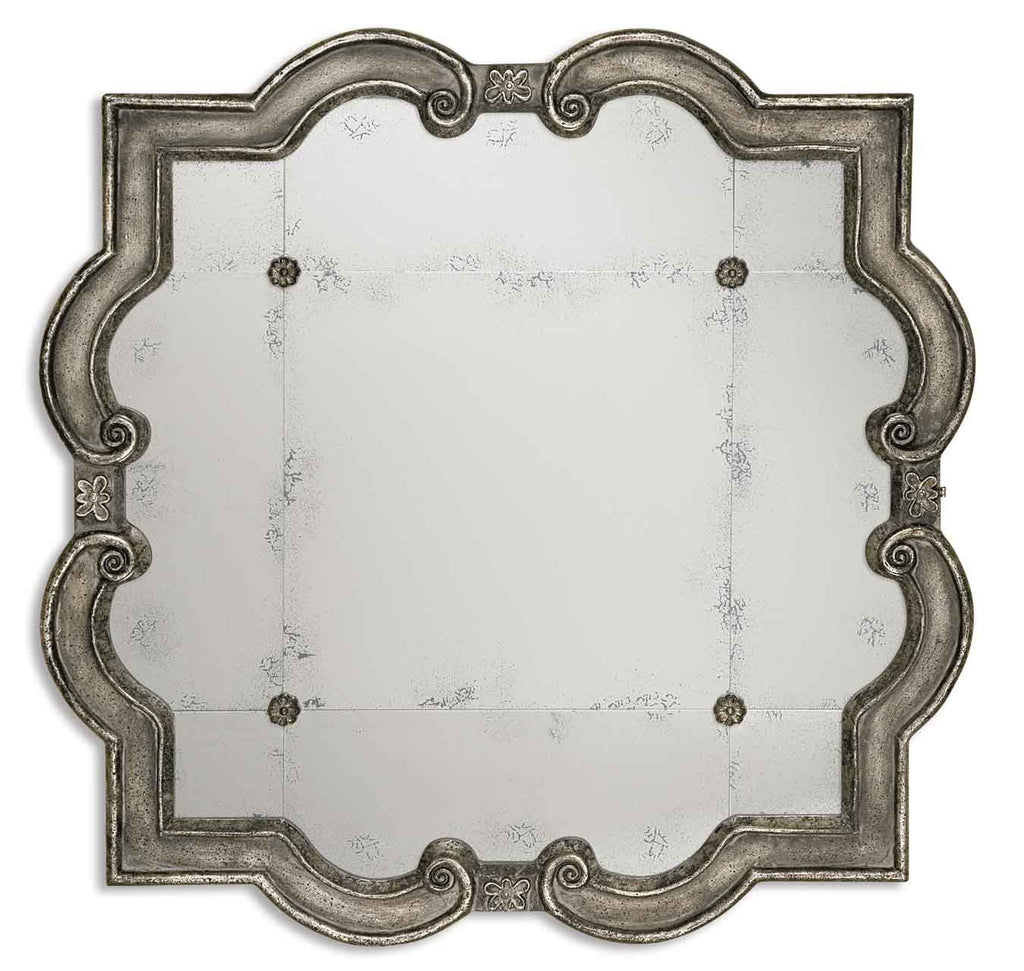 Prisca Distressed Silver Mirror Small