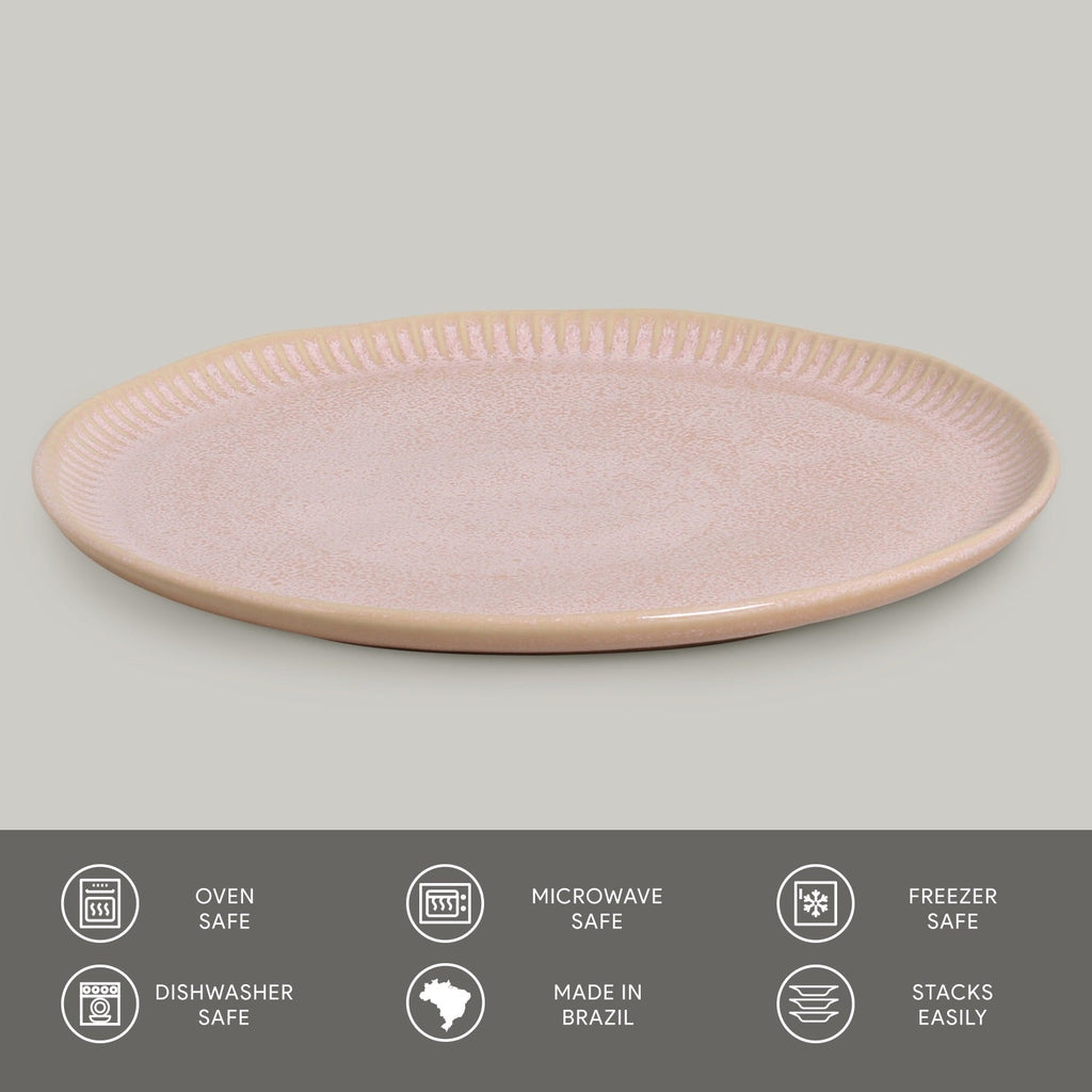 Litchi Linhas Dinner Plates, Set of 6