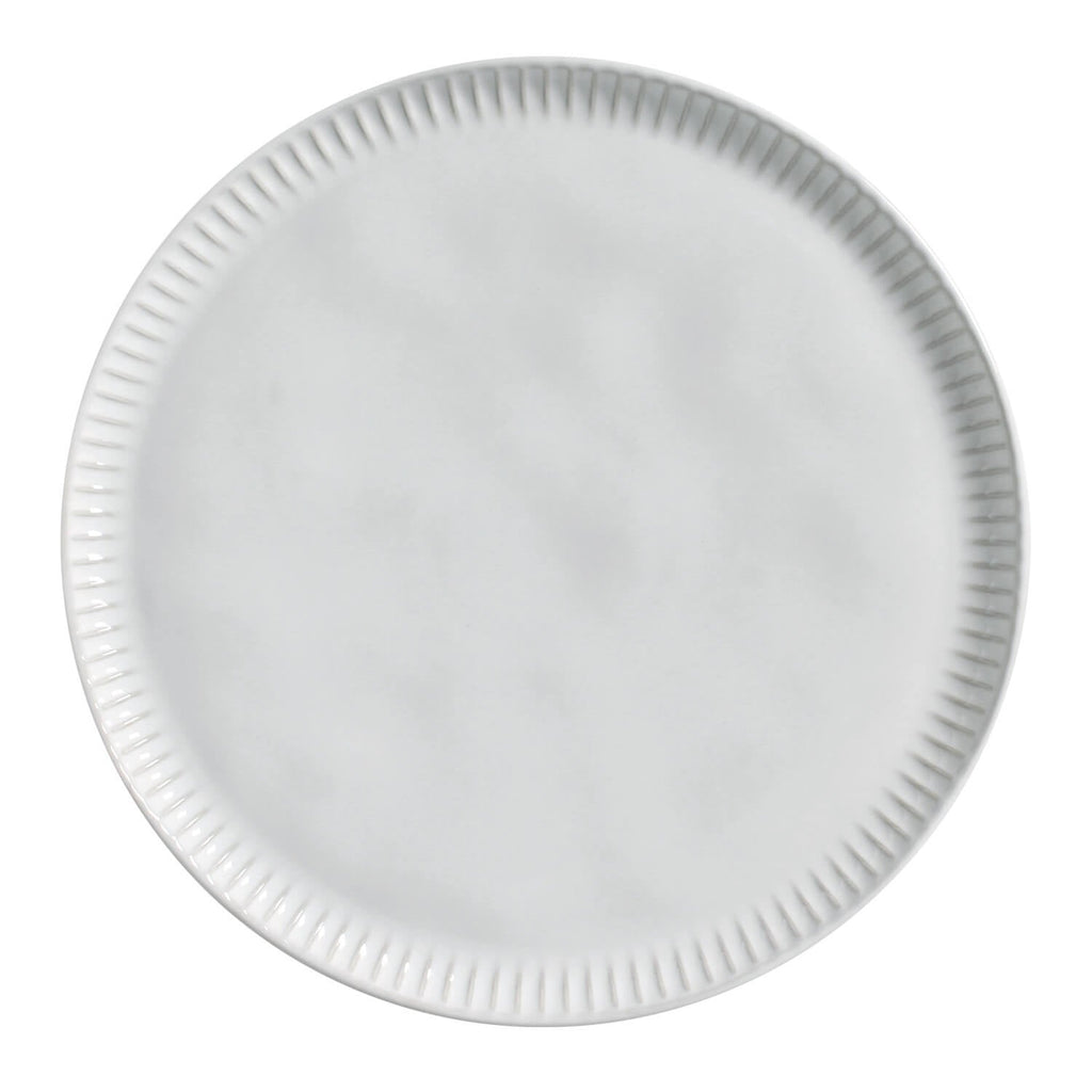 New White Linhas Dinner Plates, Set of 6