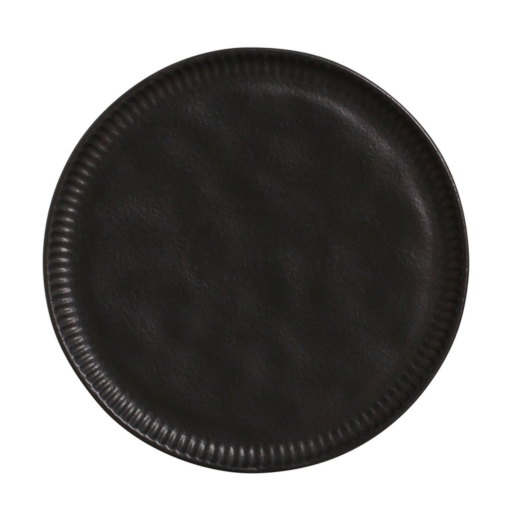 Matte Black Linhas Dinner Plates, Set of 6