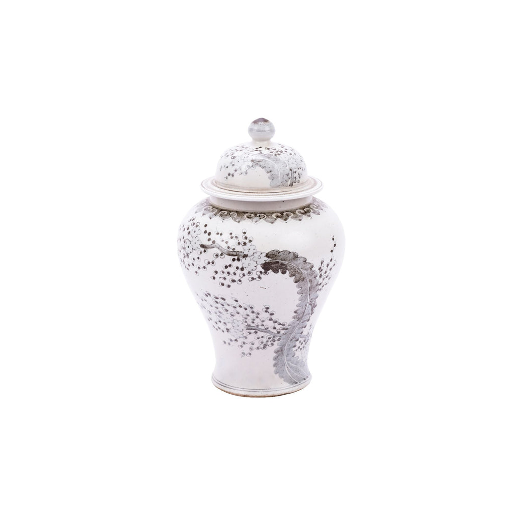 Brown Hong Wu Temple Jar Plum Blossom Motif