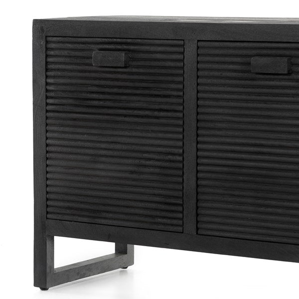 Lorne Media Console-Dark Reeded Totem