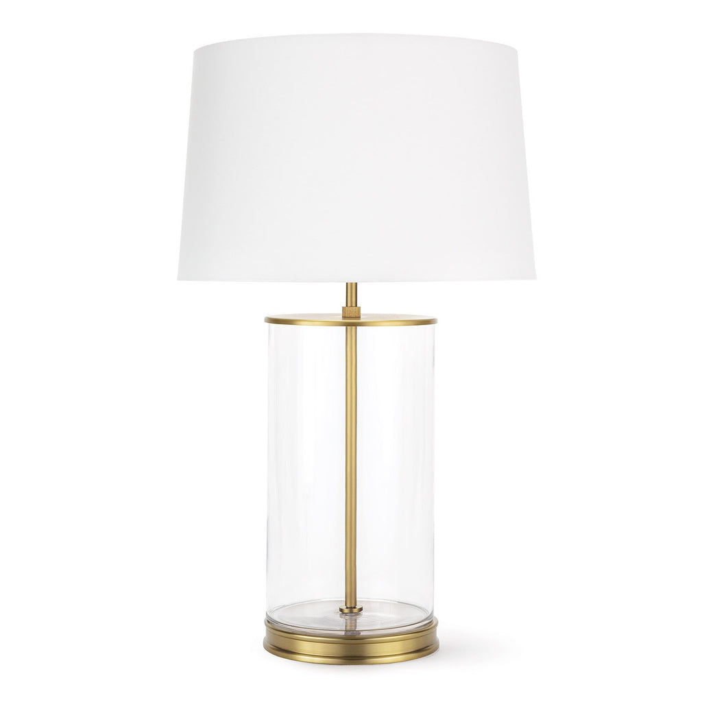 Magelian Glass Table Lamp - Natural Brass