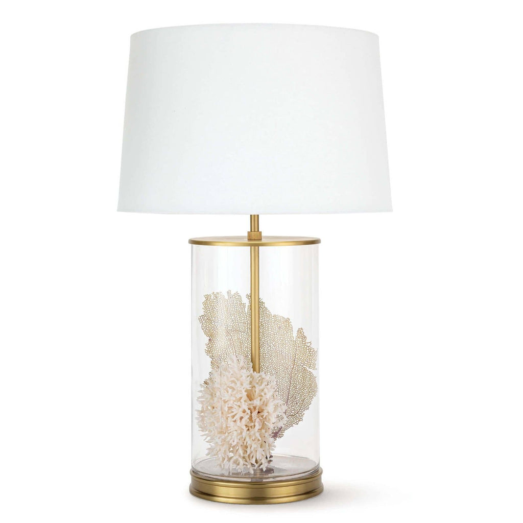 Magelian Glass Table Lamp - Natural Brass