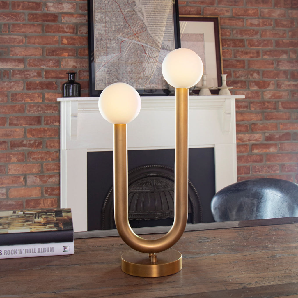 Happy Table Lamp - Natural Brass