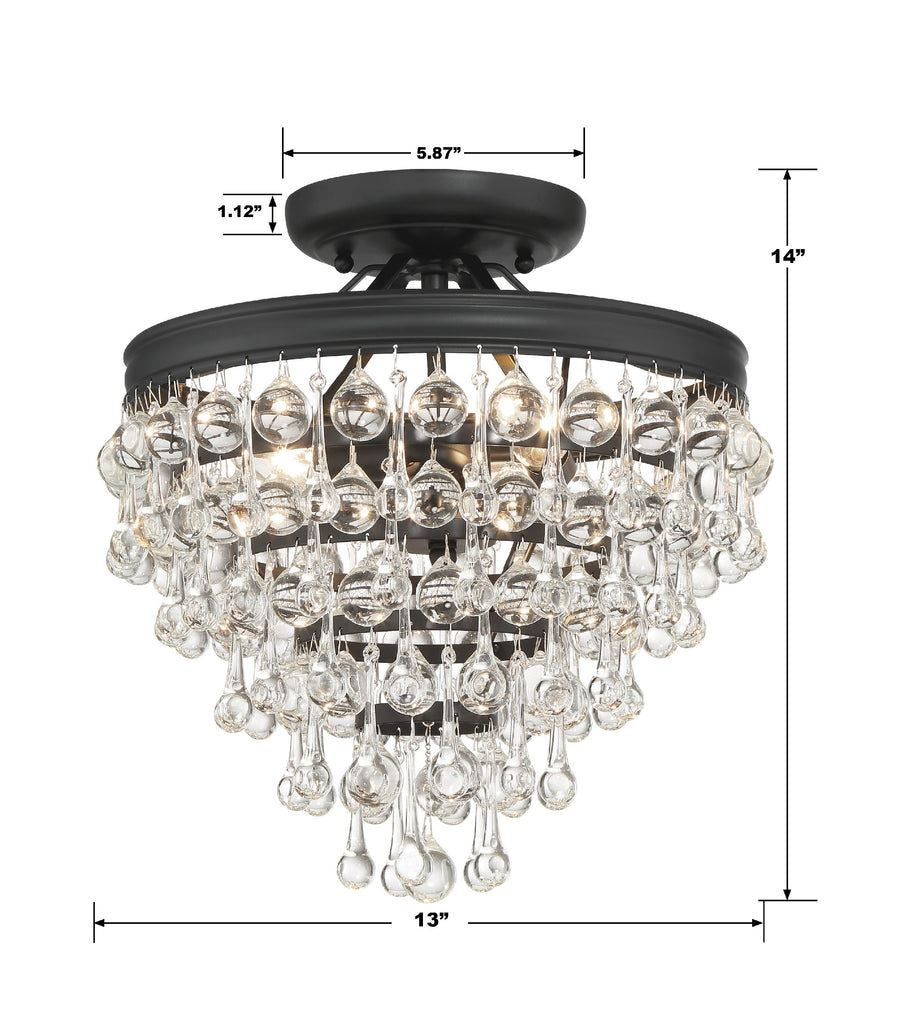 Calypso 3 Light Semi Flush