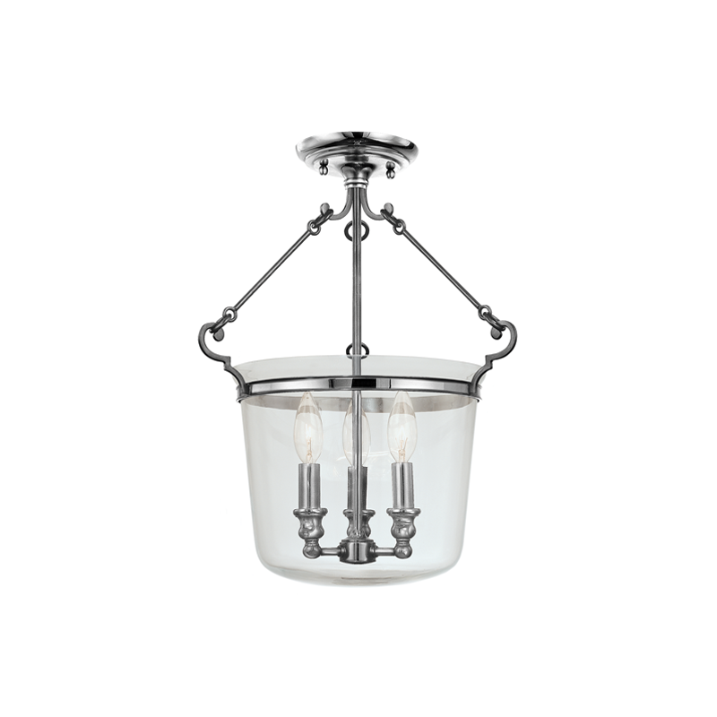 Quinton Semi Flush 17" - Polished Nickel