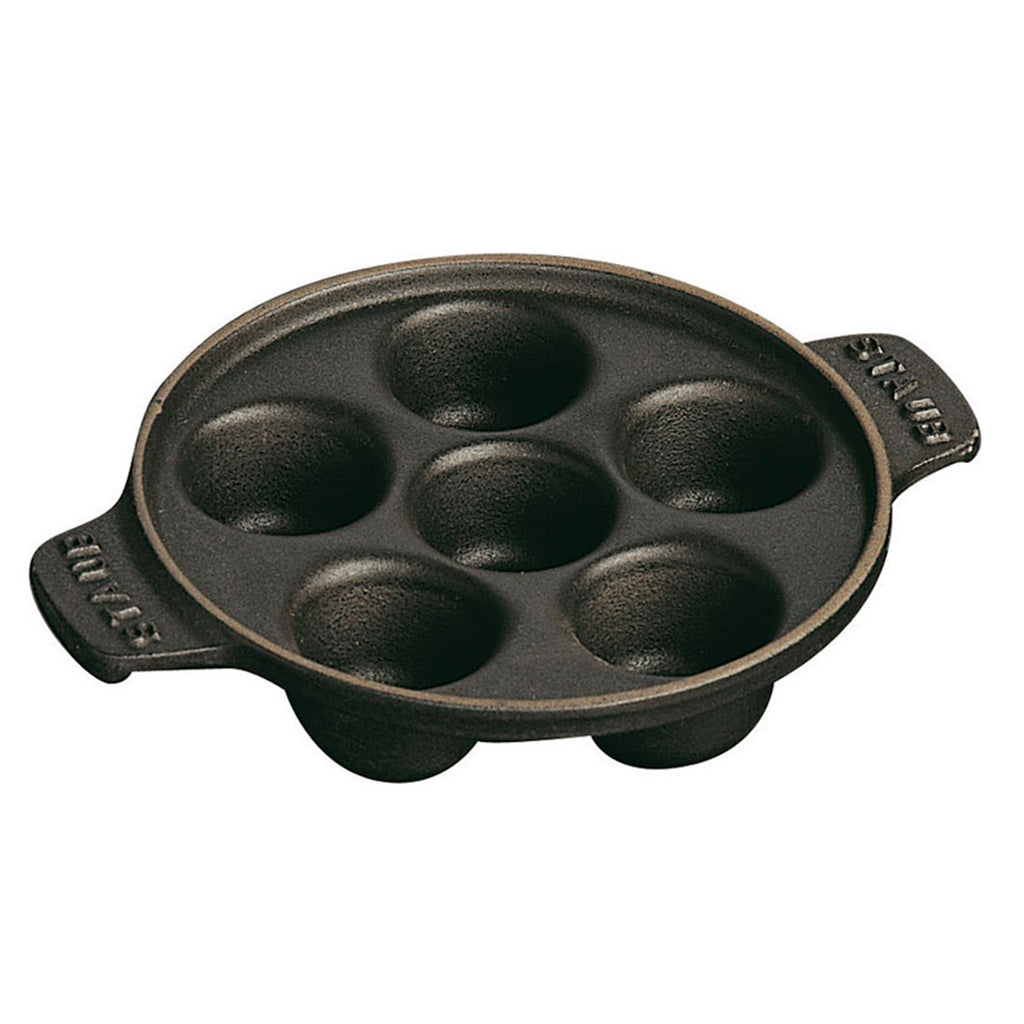 5.75" Escargot Dish With 6 Holes - Black