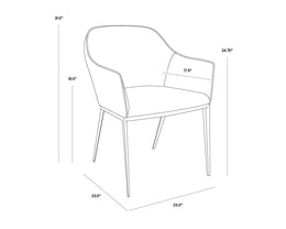 Stanis Dining Armchair - White