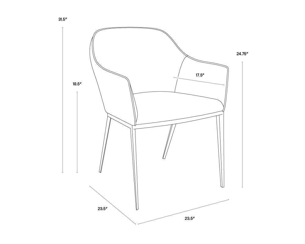 Stanis Dining Armchair - Grey