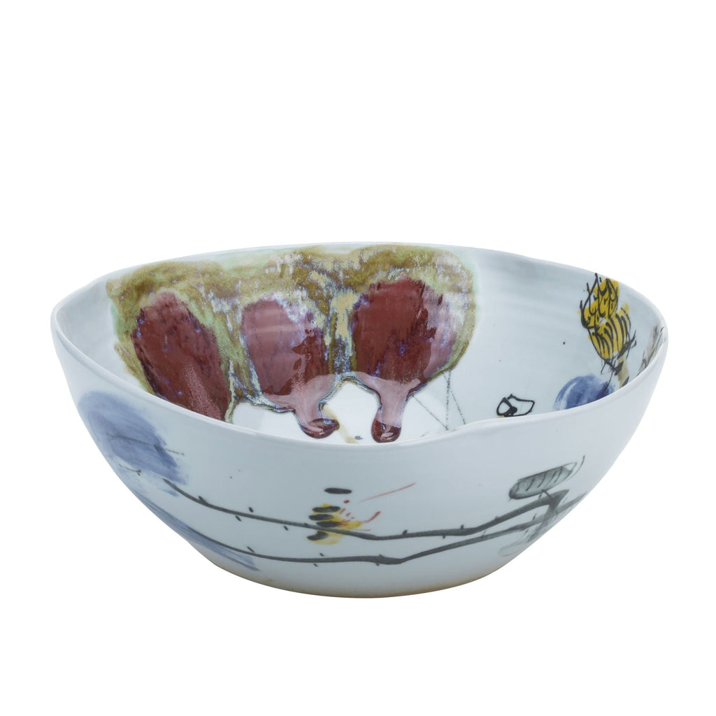 Swirl Bowl Oxblood Lotus Small