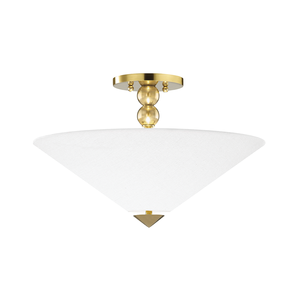 Flare Flush Mount - Aged Brass