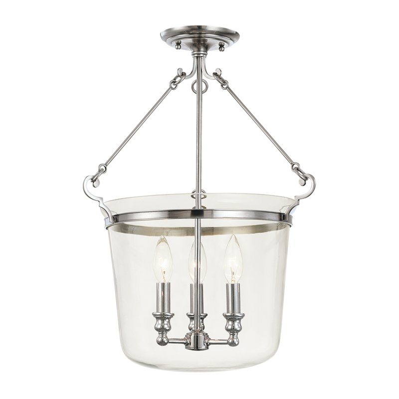 Quinton Semi Flush 21" - Polished Nickel