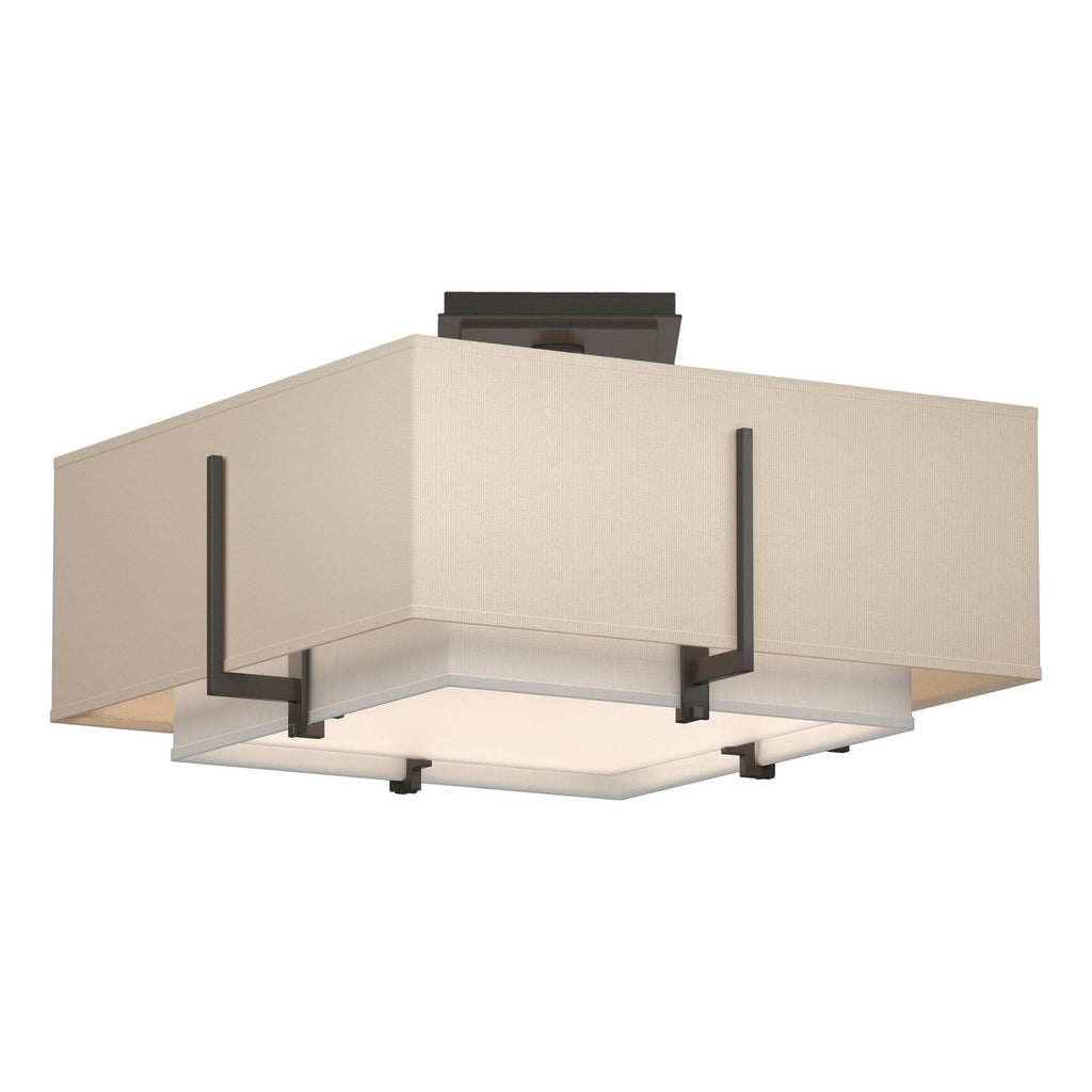 Exos Square Small Double Shade Semi-Flush