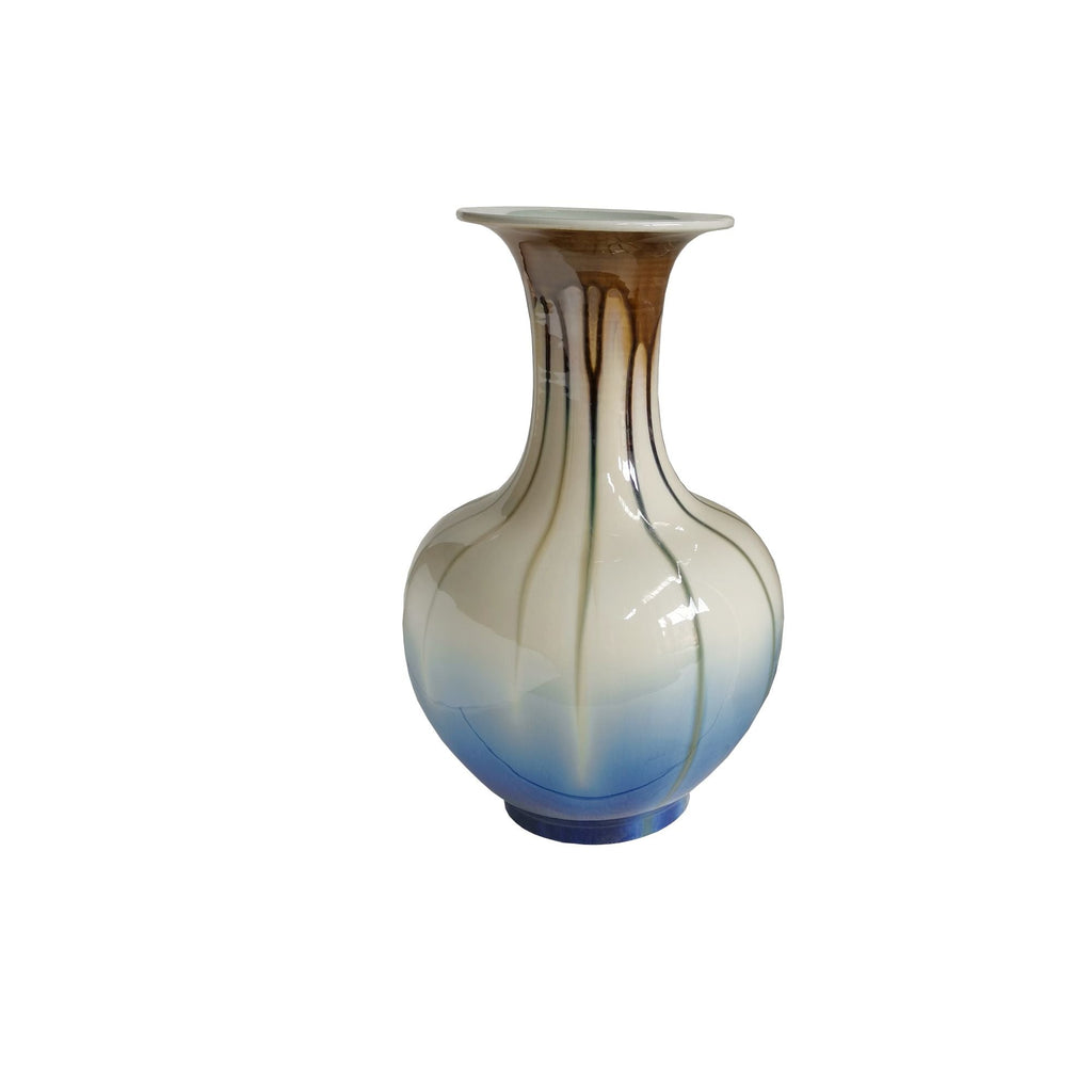 Reaction Glazed Pear Vase