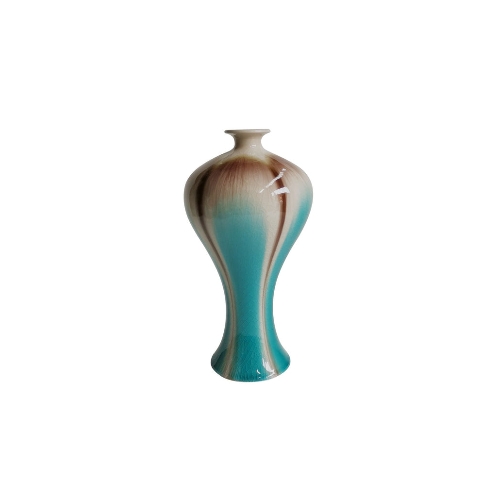 Blue Reaction Glazed Plum Vase