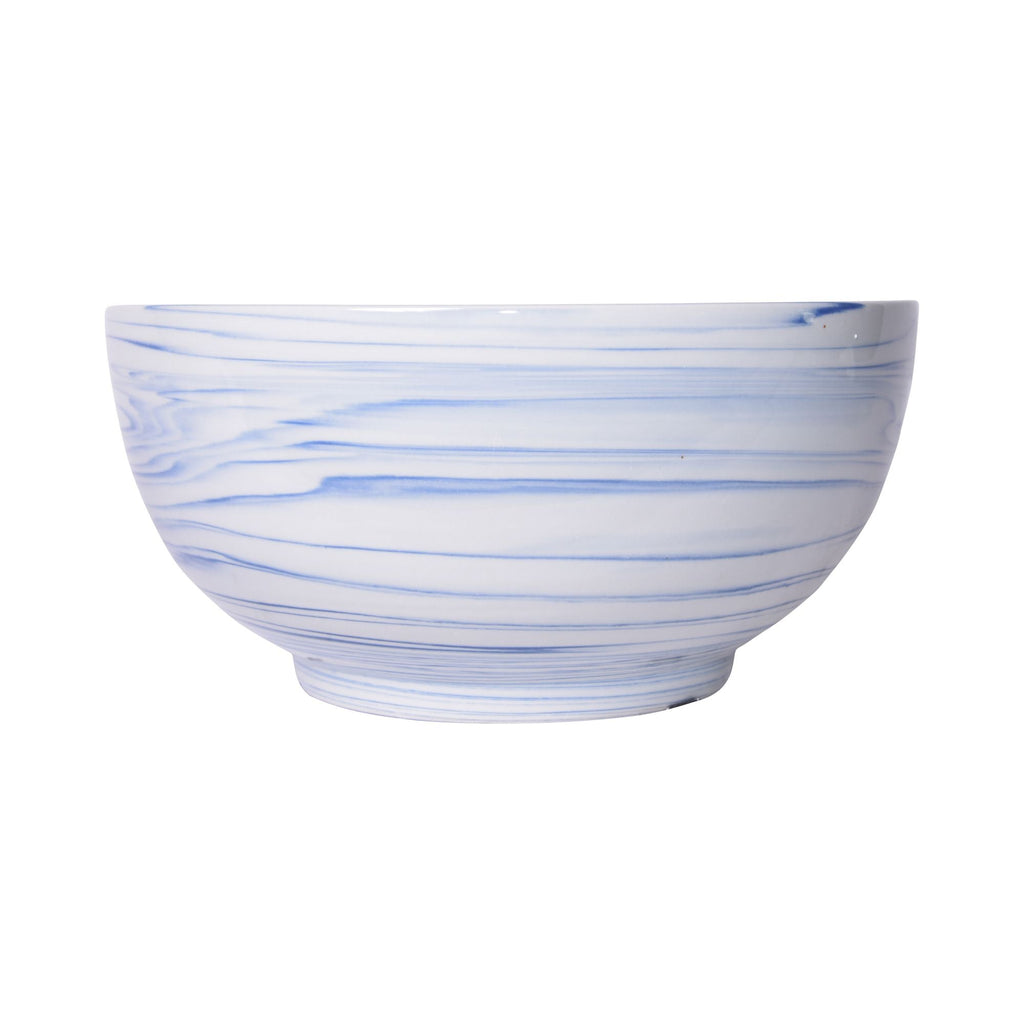 Blue And White Marbleized Bowl