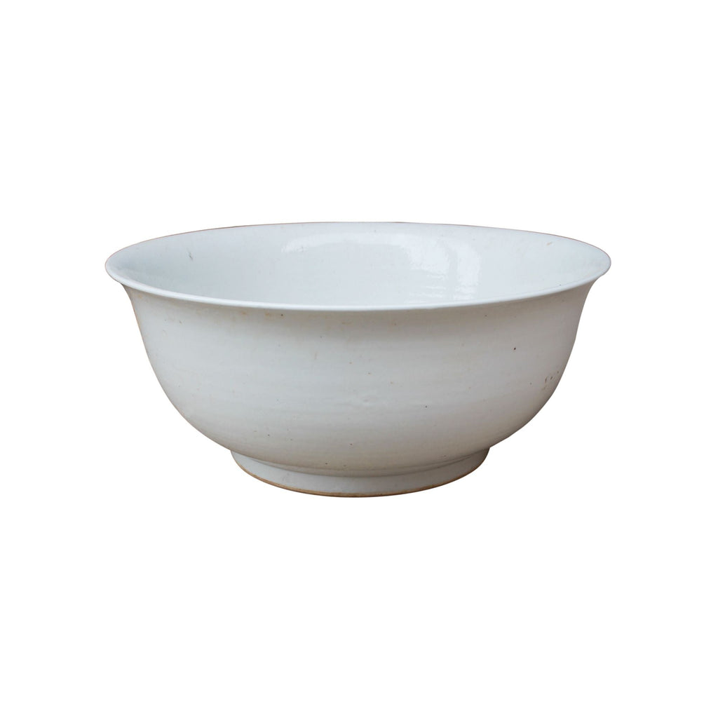 Busan White Flare-rimmed Large Bowl