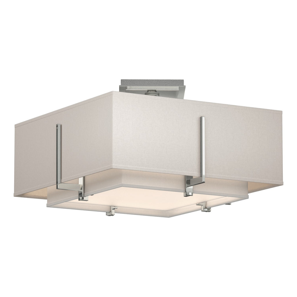 Exos Square Small Double Shade Semi-Flush