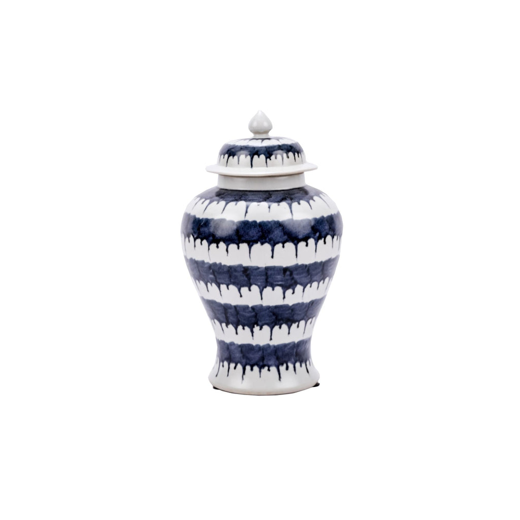 Blue and White Porcelain Drip Temple Jar