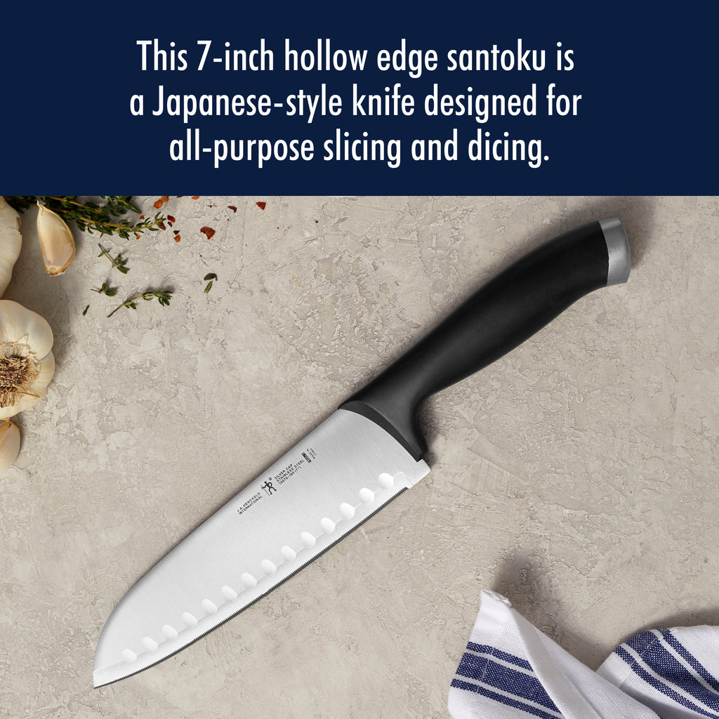 7" Hollow Edge Santoku Knife Silvercap