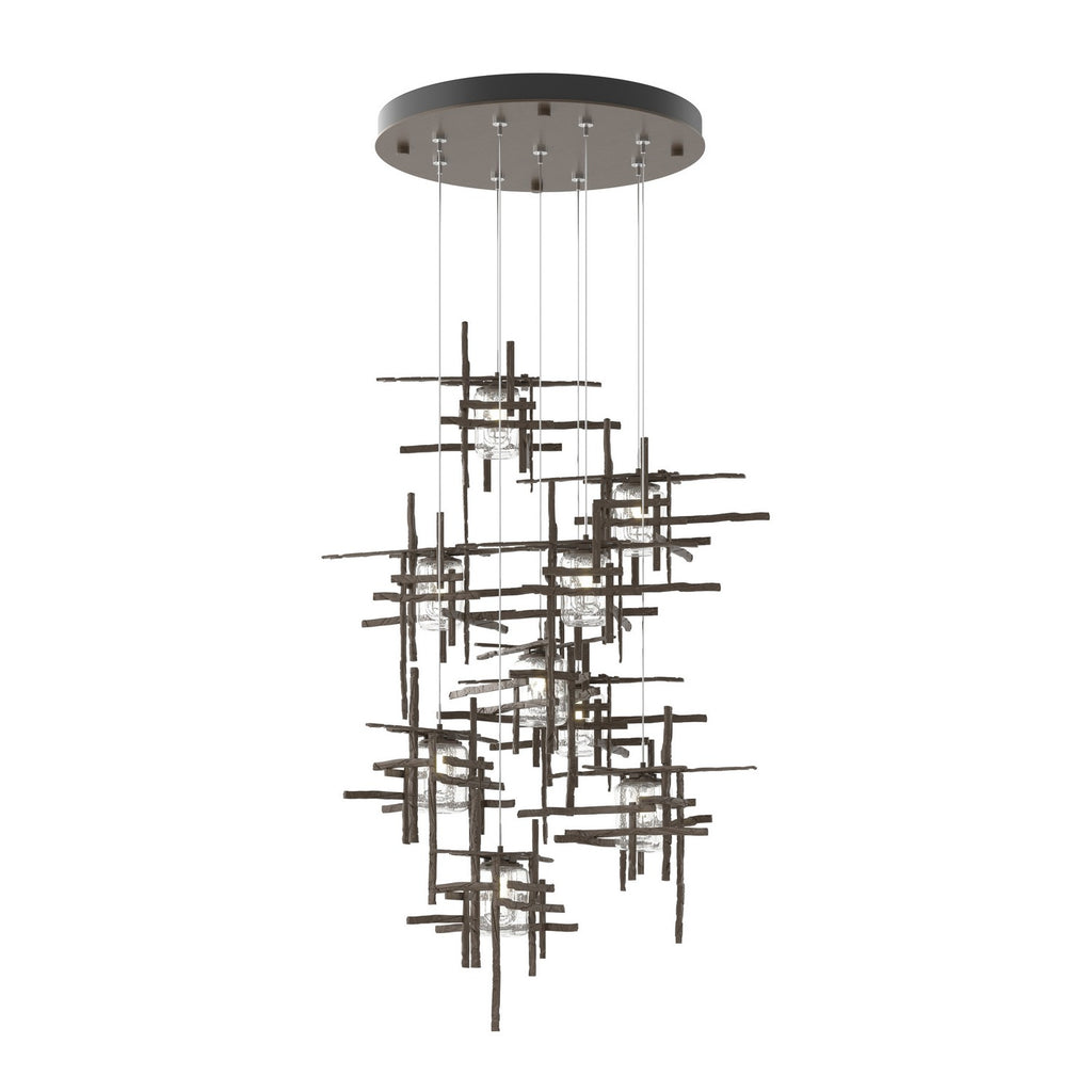 Tura 9-Light Seeded Glass Pendant