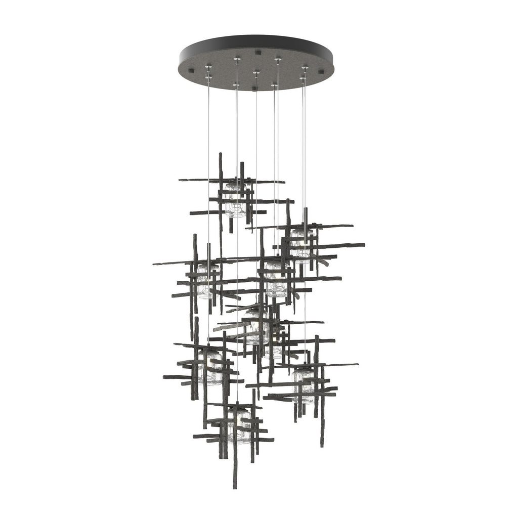 Tura 9-Light Seeded Glass Pendant