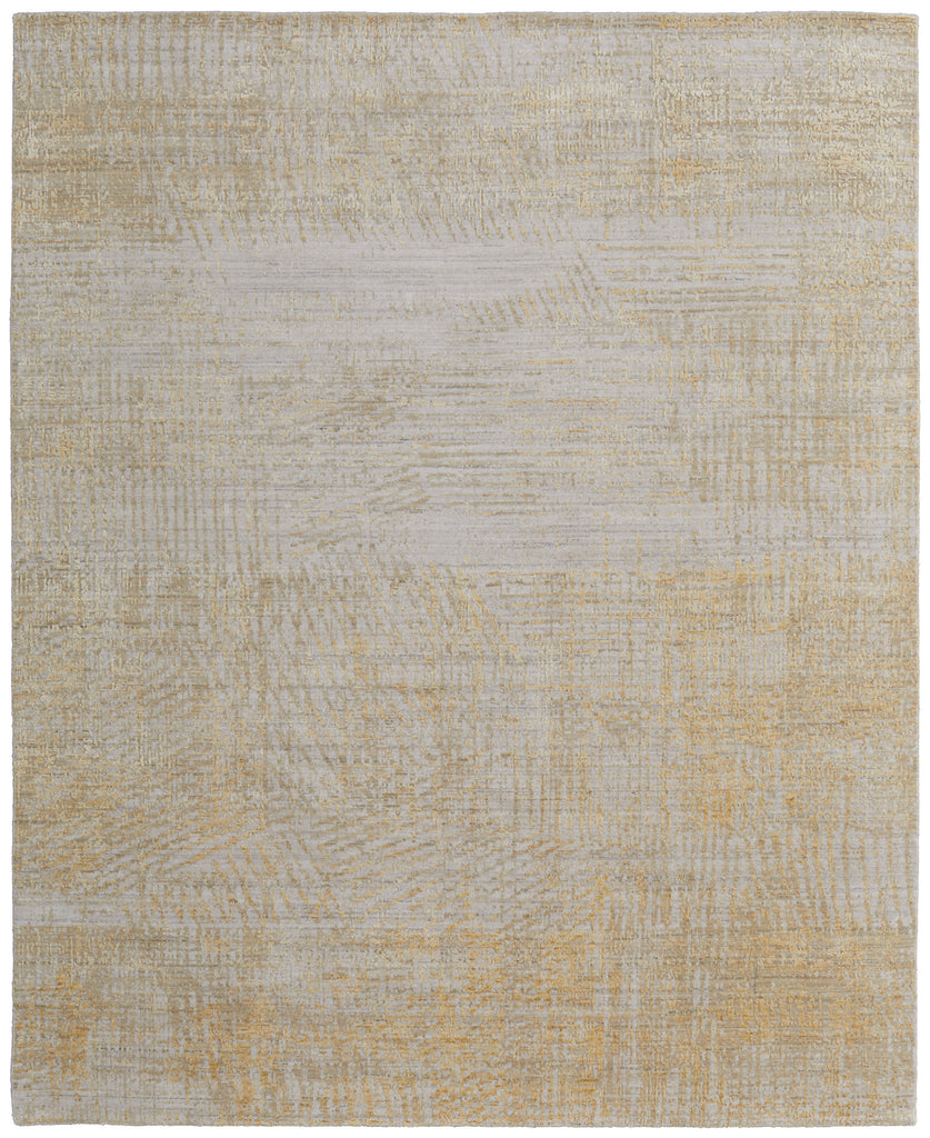 Eastfield Modern Abstract Yellow Ivory Gold Area Rug (9' x 12' / Pattern 2)