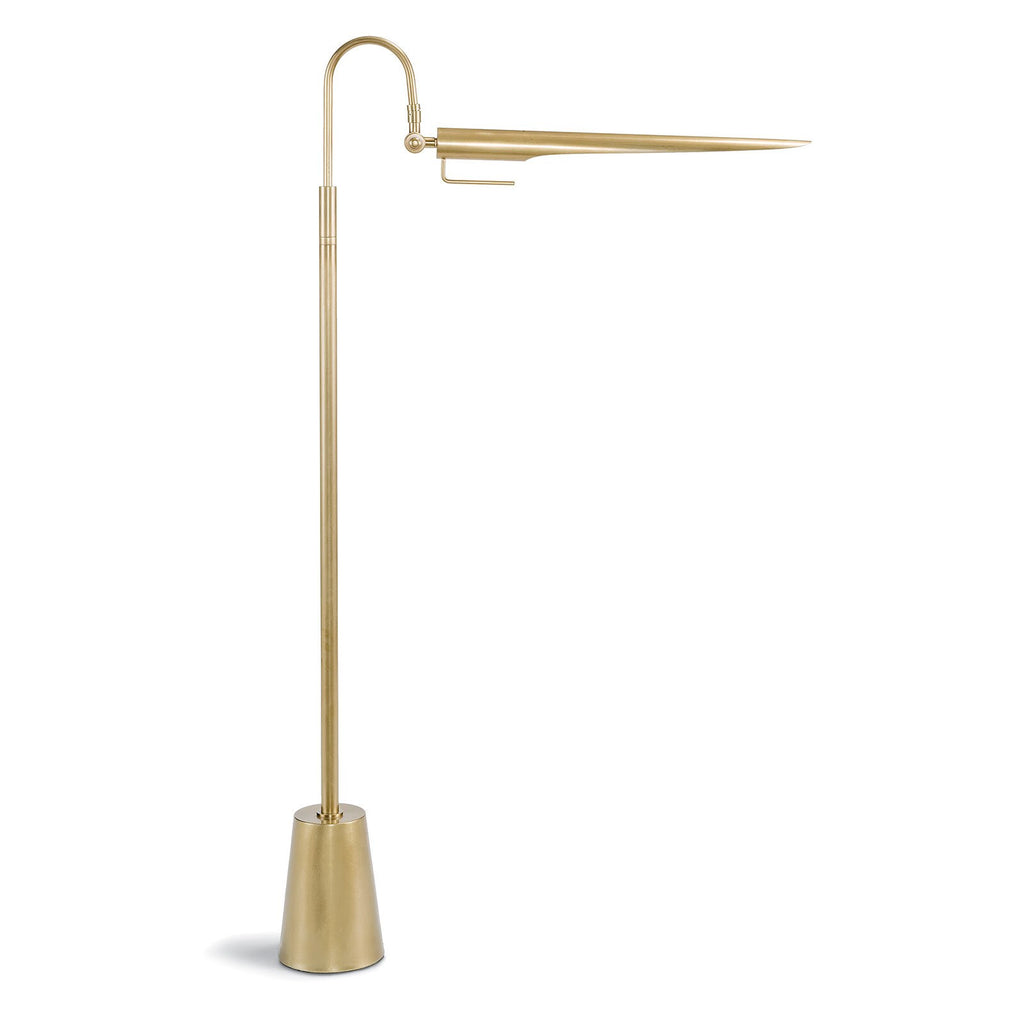 Raven Floor Lamp - Natural Brass