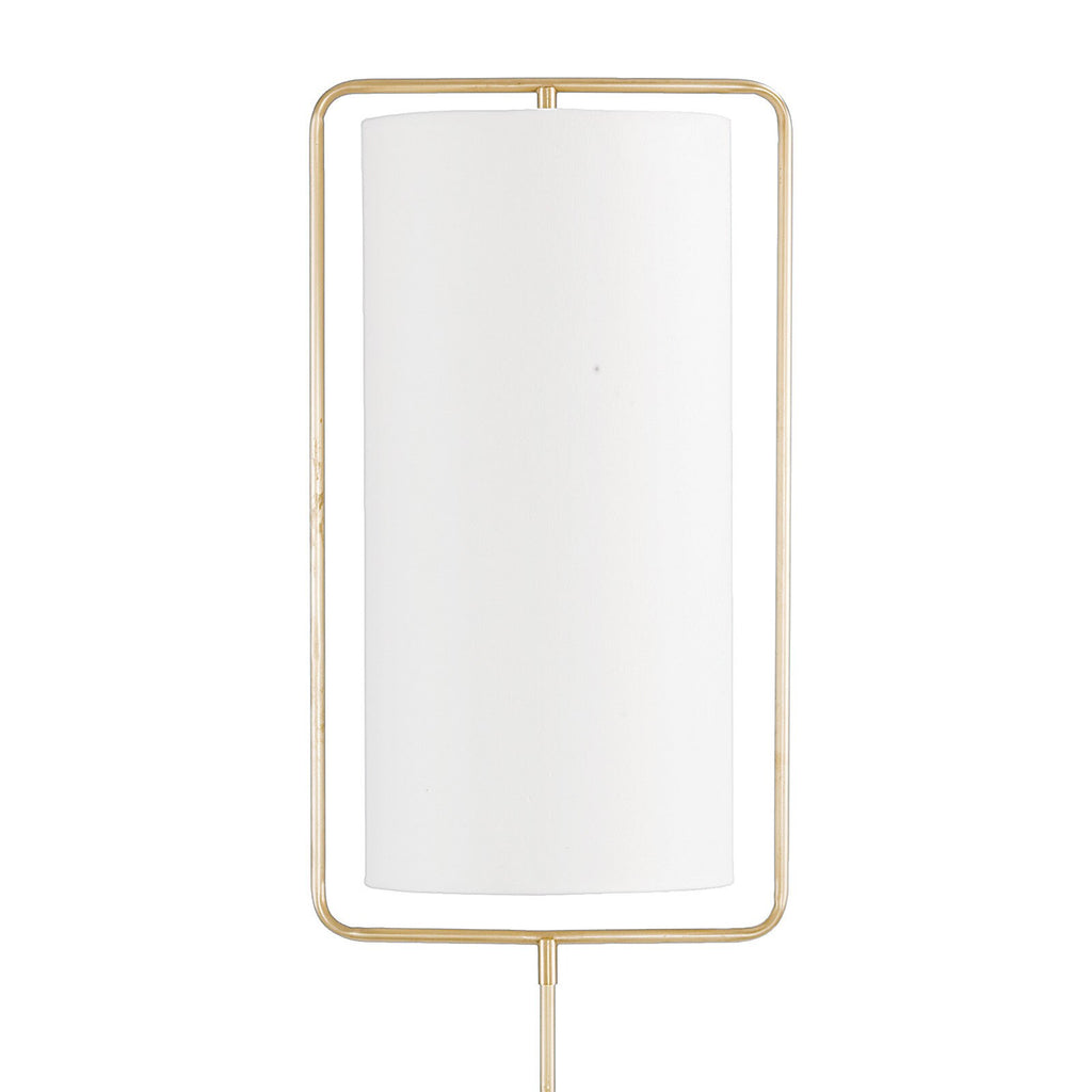 Geo Rectangle Floor Lamp - Natural Brass