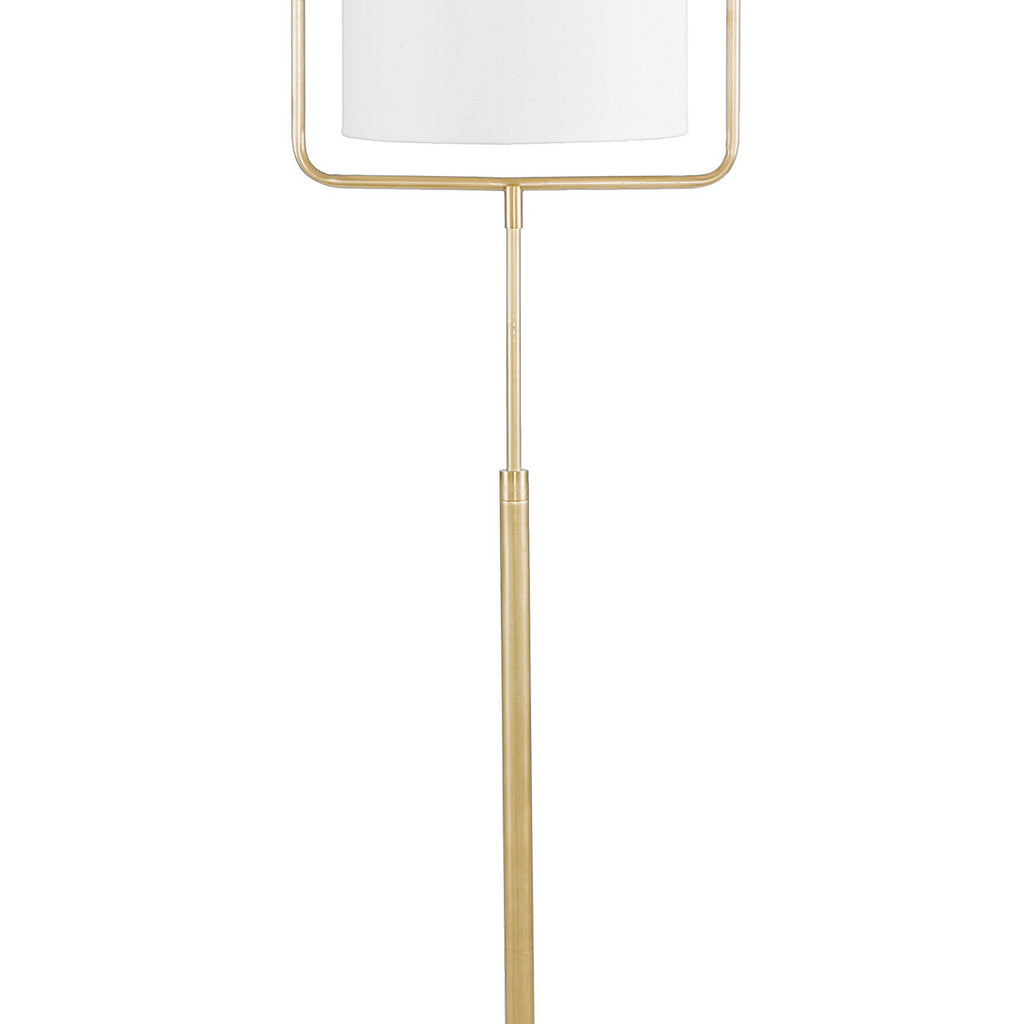 Geo Rectangle Floor Lamp - Natural Brass