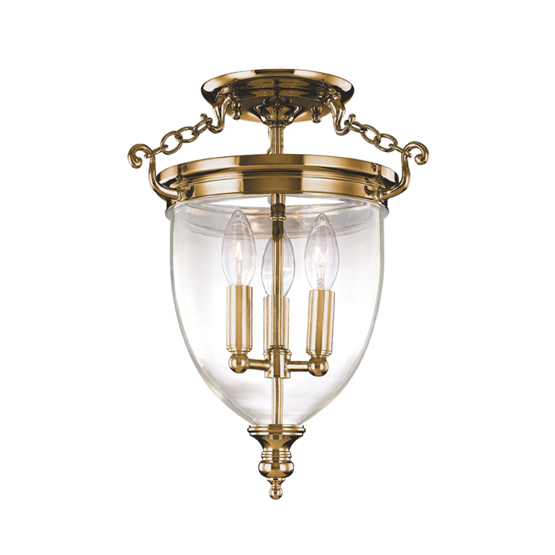 Hanover Semi Flush 14" - Aged Brass