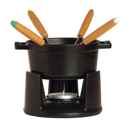 0.25-Quart Mini Chocolate Fondue Set - Black