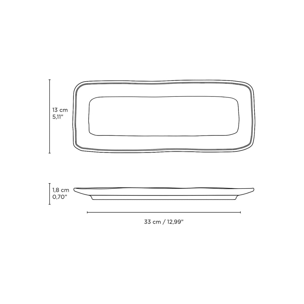 Chromium Medium Rectangular Platters, Set of 4