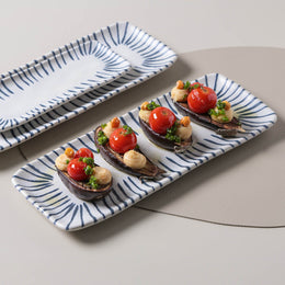 Elemento Medium Rectangular Platters, Set of 4